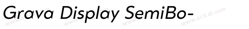 Grava Display SemiBo字体转换